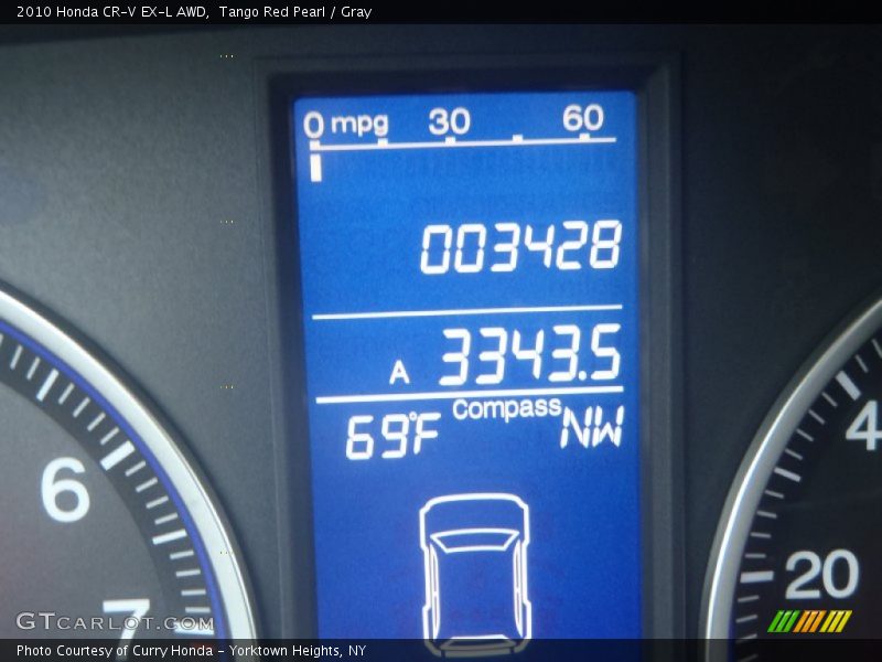 Tango Red Pearl / Gray 2010 Honda CR-V EX-L AWD