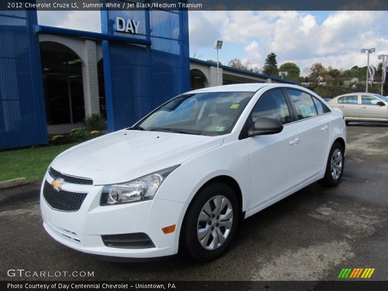 Summit White / Jet Black/Medium Titanium 2012 Chevrolet Cruze LS