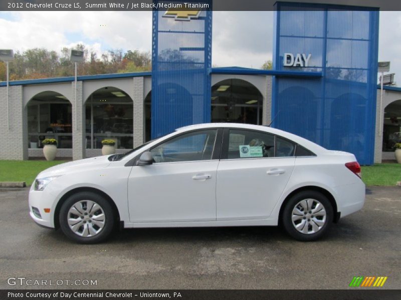Summit White / Jet Black/Medium Titanium 2012 Chevrolet Cruze LS
