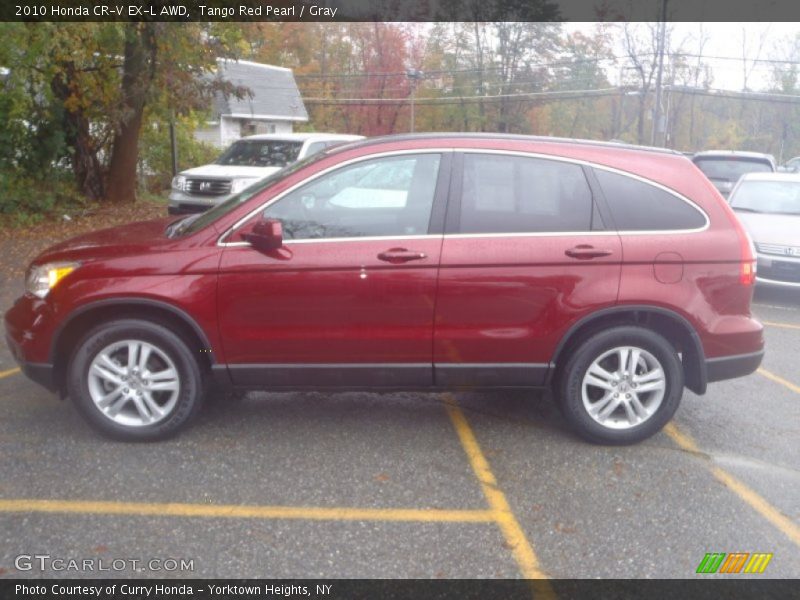 Tango Red Pearl / Gray 2010 Honda CR-V EX-L AWD