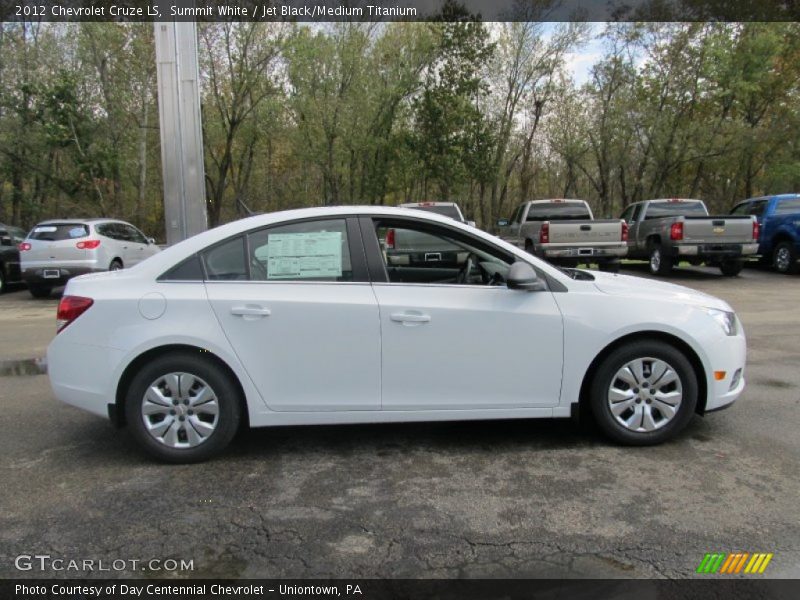 Summit White / Jet Black/Medium Titanium 2012 Chevrolet Cruze LS