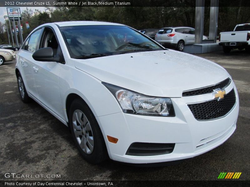 Summit White / Jet Black/Medium Titanium 2012 Chevrolet Cruze LS