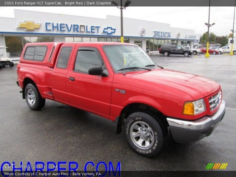 Bright Red / Dark Graphite 2001 Ford Ranger XLT SuperCab