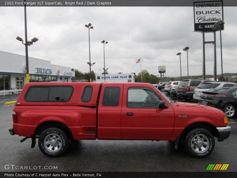 Bright Red / Dark Graphite 2001 Ford Ranger XLT SuperCab