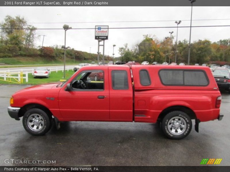 Bright Red / Dark Graphite 2001 Ford Ranger XLT SuperCab