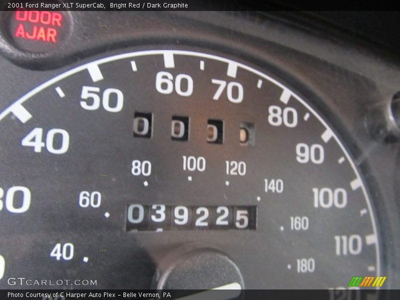 Bright Red / Dark Graphite 2001 Ford Ranger XLT SuperCab