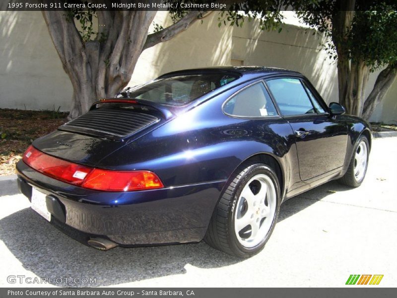 Midnight Blue Metallic / Cashmere Beige 1995 Porsche 911 Carrera Coupe