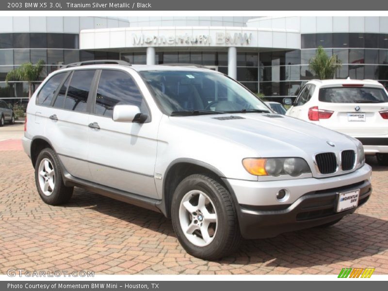 Titanium Silver Metallic / Black 2003 BMW X5 3.0i