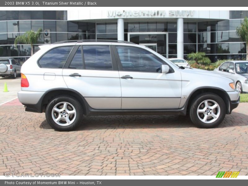 Titanium Silver Metallic / Black 2003 BMW X5 3.0i