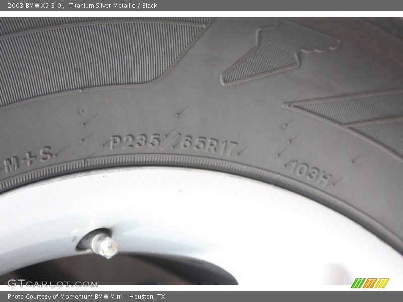 Titanium Silver Metallic / Black 2003 BMW X5 3.0i