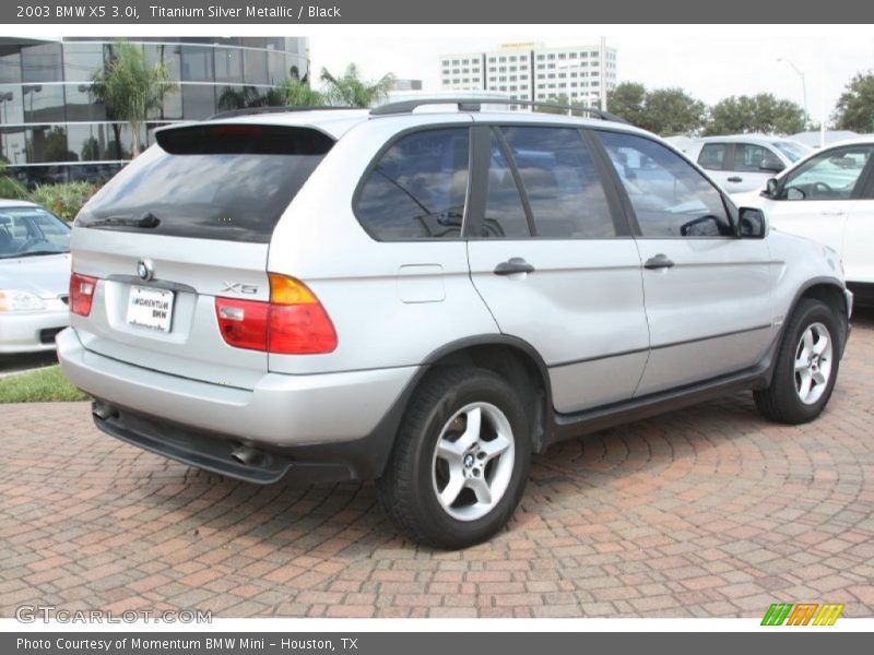 Titanium Silver Metallic / Black 2003 BMW X5 3.0i