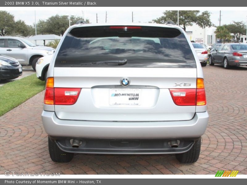 Titanium Silver Metallic / Black 2003 BMW X5 3.0i