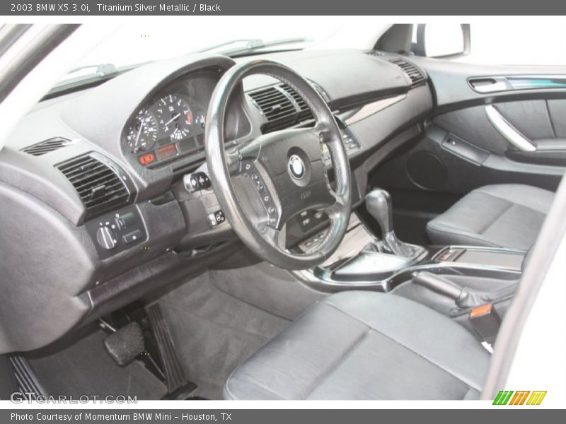 Titanium Silver Metallic / Black 2003 BMW X5 3.0i