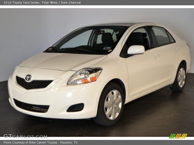 Polar White / Dark Charcoal 2010 Toyota Yaris Sedan