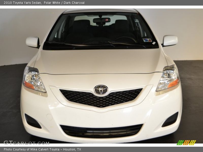 Polar White / Dark Charcoal 2010 Toyota Yaris Sedan
