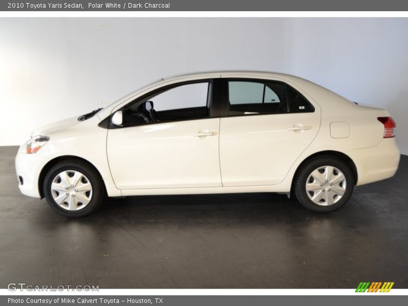 Polar White / Dark Charcoal 2010 Toyota Yaris Sedan