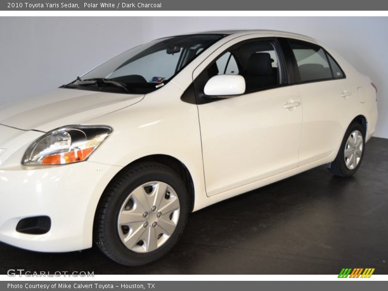 Polar White / Dark Charcoal 2010 Toyota Yaris Sedan