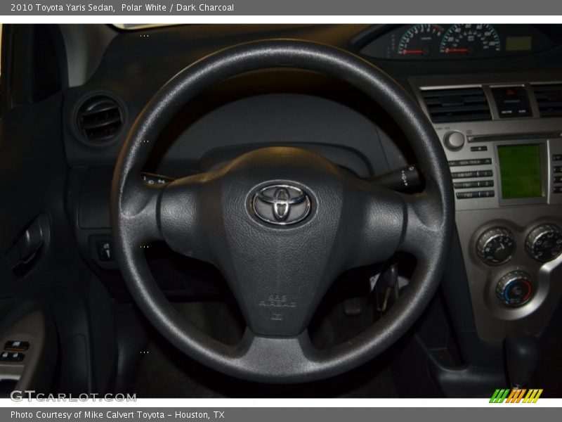 Polar White / Dark Charcoal 2010 Toyota Yaris Sedan