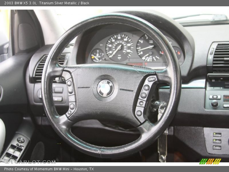Titanium Silver Metallic / Black 2003 BMW X5 3.0i