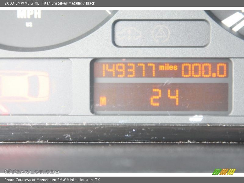 Titanium Silver Metallic / Black 2003 BMW X5 3.0i