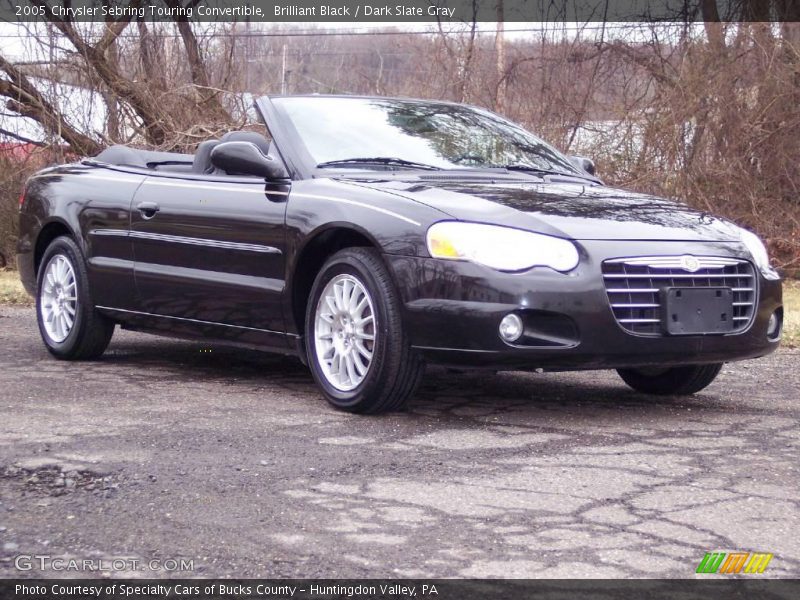 Brilliant Black / Dark Slate Gray 2005 Chrysler Sebring Touring Convertible