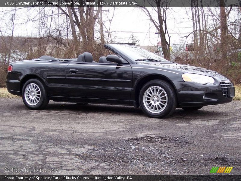 Brilliant Black / Dark Slate Gray 2005 Chrysler Sebring Touring Convertible