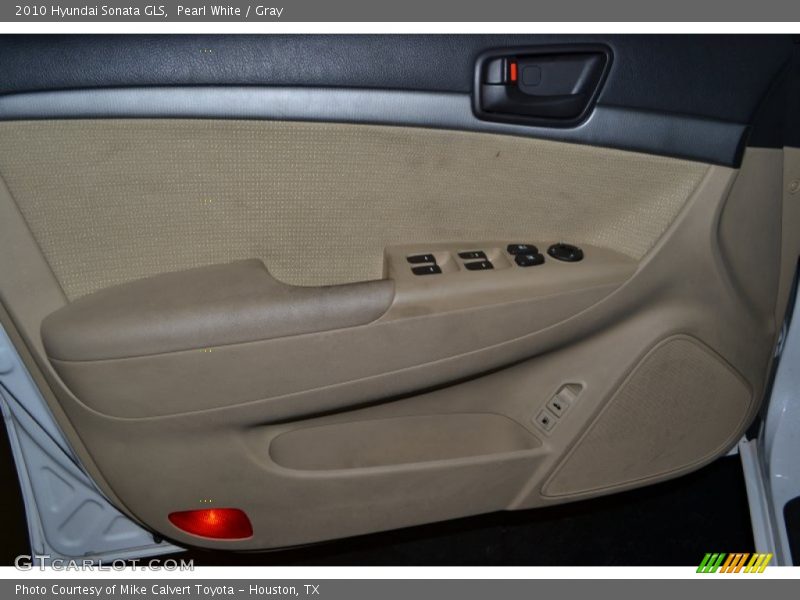 Pearl White / Gray 2010 Hyundai Sonata GLS