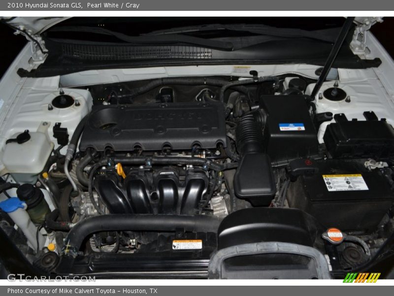 Pearl White / Gray 2010 Hyundai Sonata GLS
