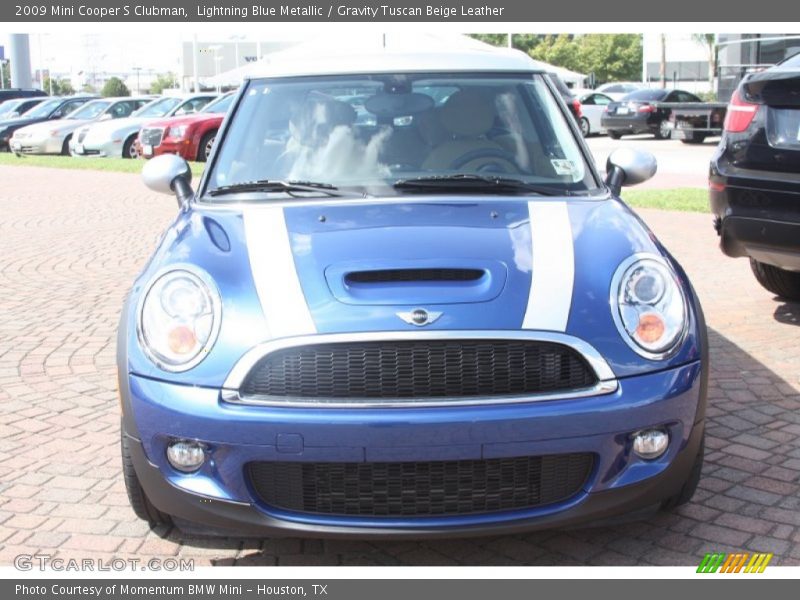 Lightning Blue Metallic / Gravity Tuscan Beige Leather 2009 Mini Cooper S Clubman