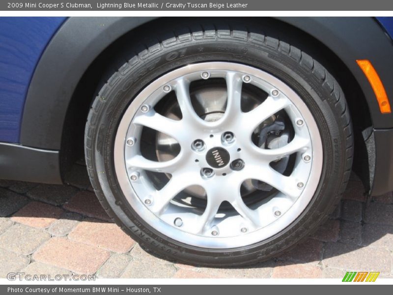 Lightning Blue Metallic / Gravity Tuscan Beige Leather 2009 Mini Cooper S Clubman