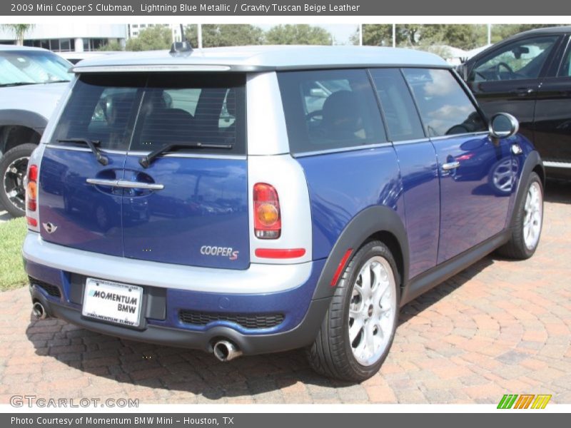Lightning Blue Metallic / Gravity Tuscan Beige Leather 2009 Mini Cooper S Clubman