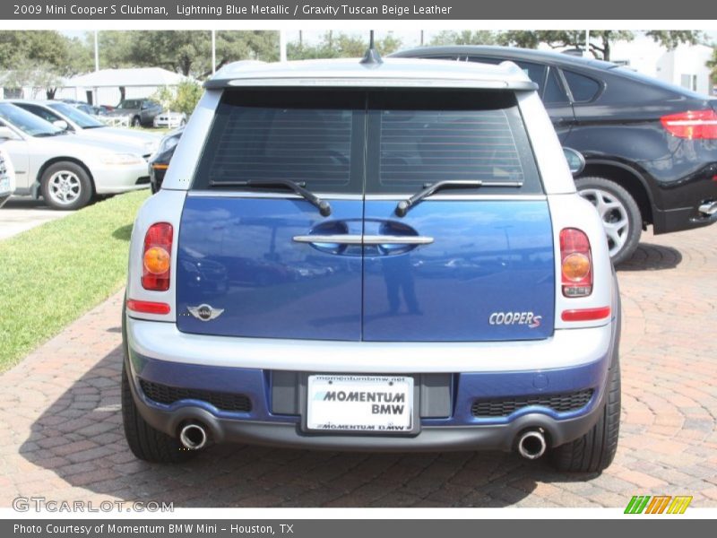 Lightning Blue Metallic / Gravity Tuscan Beige Leather 2009 Mini Cooper S Clubman