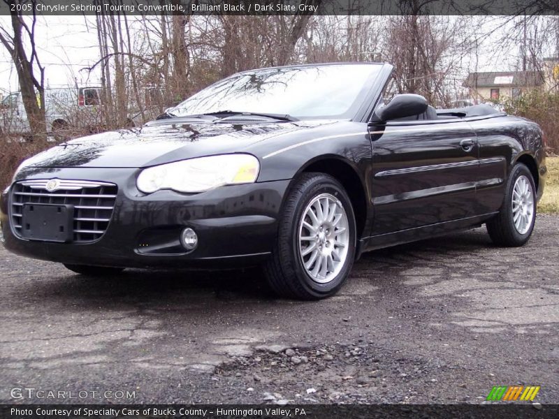 Brilliant Black / Dark Slate Gray 2005 Chrysler Sebring Touring Convertible