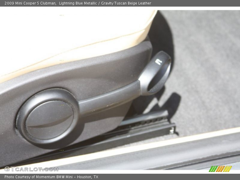 Lightning Blue Metallic / Gravity Tuscan Beige Leather 2009 Mini Cooper S Clubman