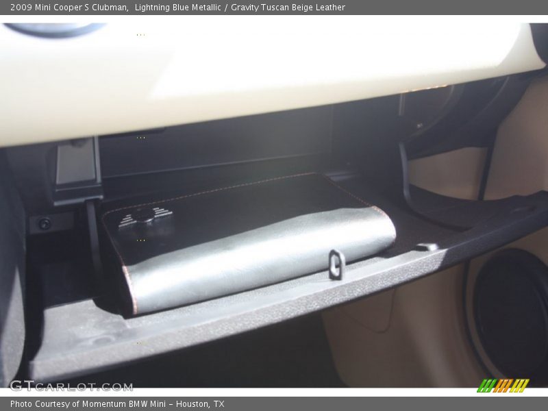 Lightning Blue Metallic / Gravity Tuscan Beige Leather 2009 Mini Cooper S Clubman