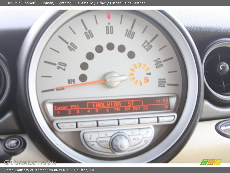 Lightning Blue Metallic / Gravity Tuscan Beige Leather 2009 Mini Cooper S Clubman