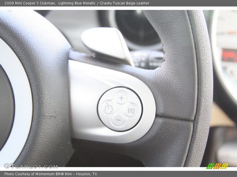 Lightning Blue Metallic / Gravity Tuscan Beige Leather 2009 Mini Cooper S Clubman