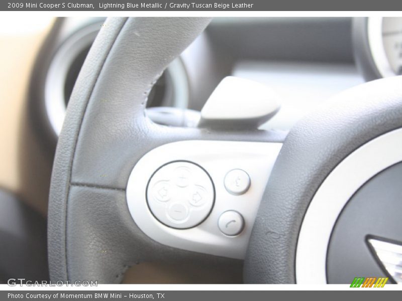 Lightning Blue Metallic / Gravity Tuscan Beige Leather 2009 Mini Cooper S Clubman