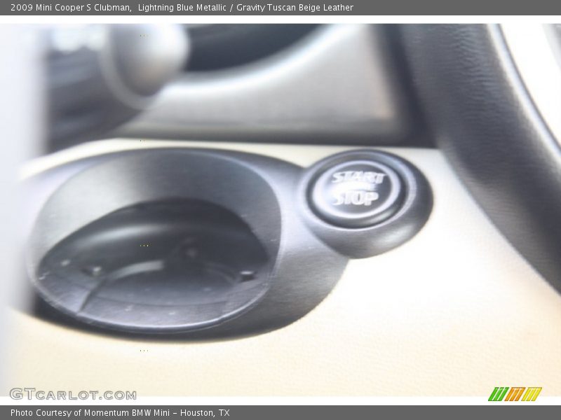 Lightning Blue Metallic / Gravity Tuscan Beige Leather 2009 Mini Cooper S Clubman
