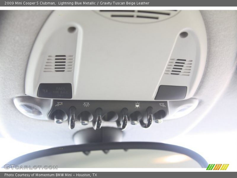 Lightning Blue Metallic / Gravity Tuscan Beige Leather 2009 Mini Cooper S Clubman