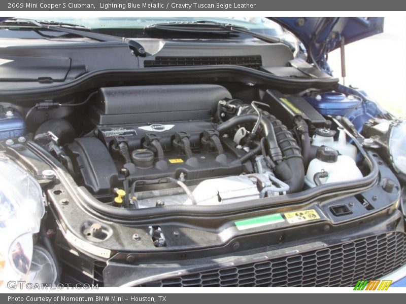 Lightning Blue Metallic / Gravity Tuscan Beige Leather 2009 Mini Cooper S Clubman