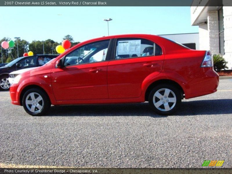 Victory Red / Charcoal Black 2007 Chevrolet Aveo LS Sedan
