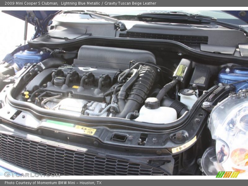 Lightning Blue Metallic / Gravity Tuscan Beige Leather 2009 Mini Cooper S Clubman