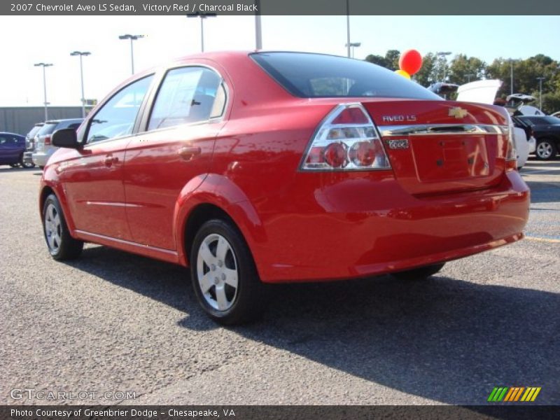 Victory Red / Charcoal Black 2007 Chevrolet Aveo LS Sedan