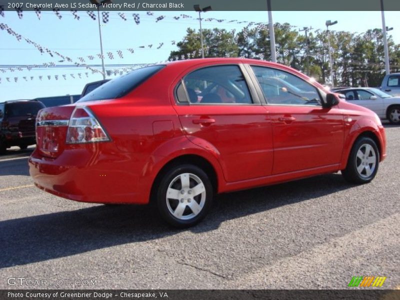 Victory Red / Charcoal Black 2007 Chevrolet Aveo LS Sedan