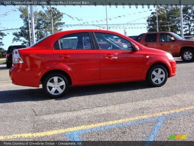 Victory Red / Charcoal Black 2007 Chevrolet Aveo LS Sedan