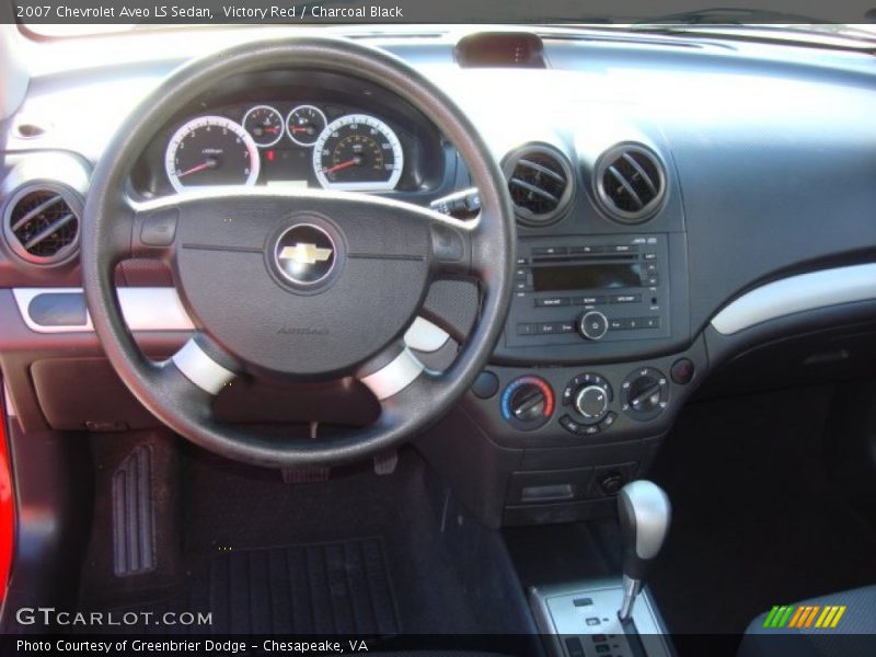 Victory Red / Charcoal Black 2007 Chevrolet Aveo LS Sedan
