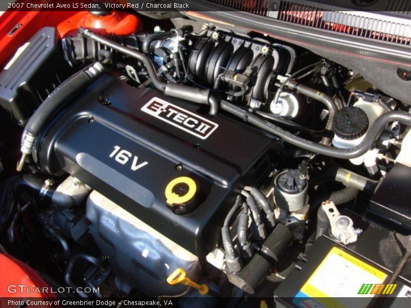 Victory Red / Charcoal Black 2007 Chevrolet Aveo LS Sedan