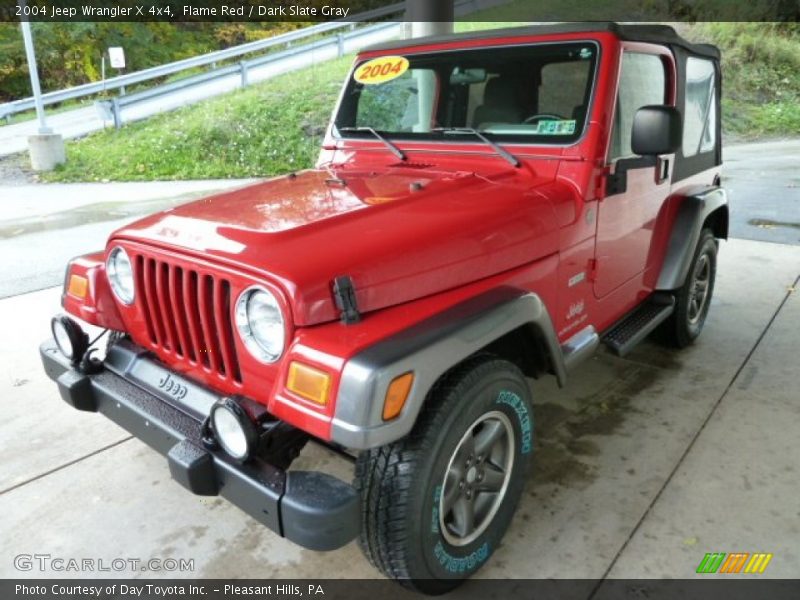Flame Red / Dark Slate Gray 2004 Jeep Wrangler X 4x4