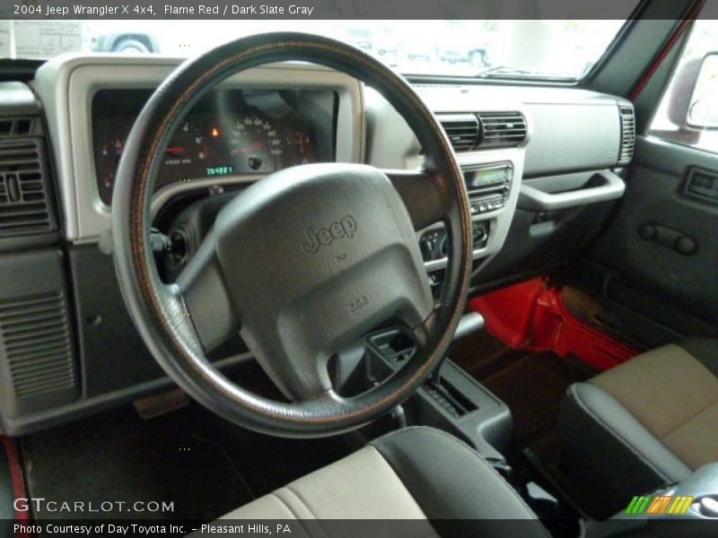 Flame Red / Dark Slate Gray 2004 Jeep Wrangler X 4x4